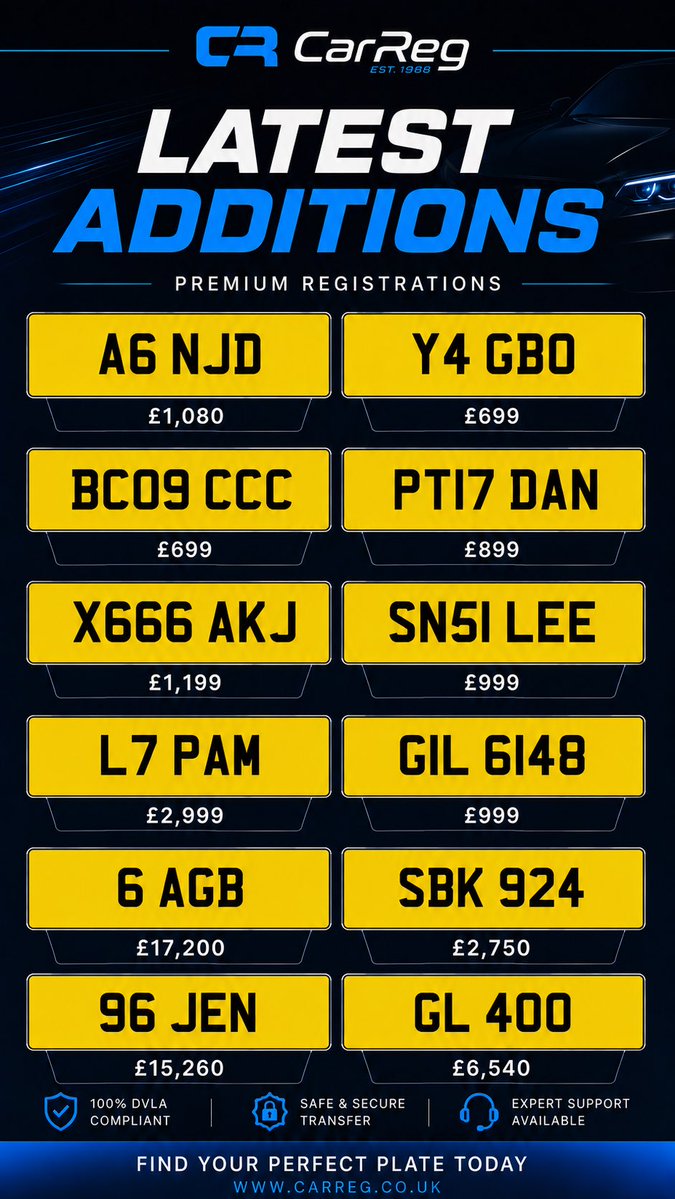 CarReg - Private Number Plates tweet media