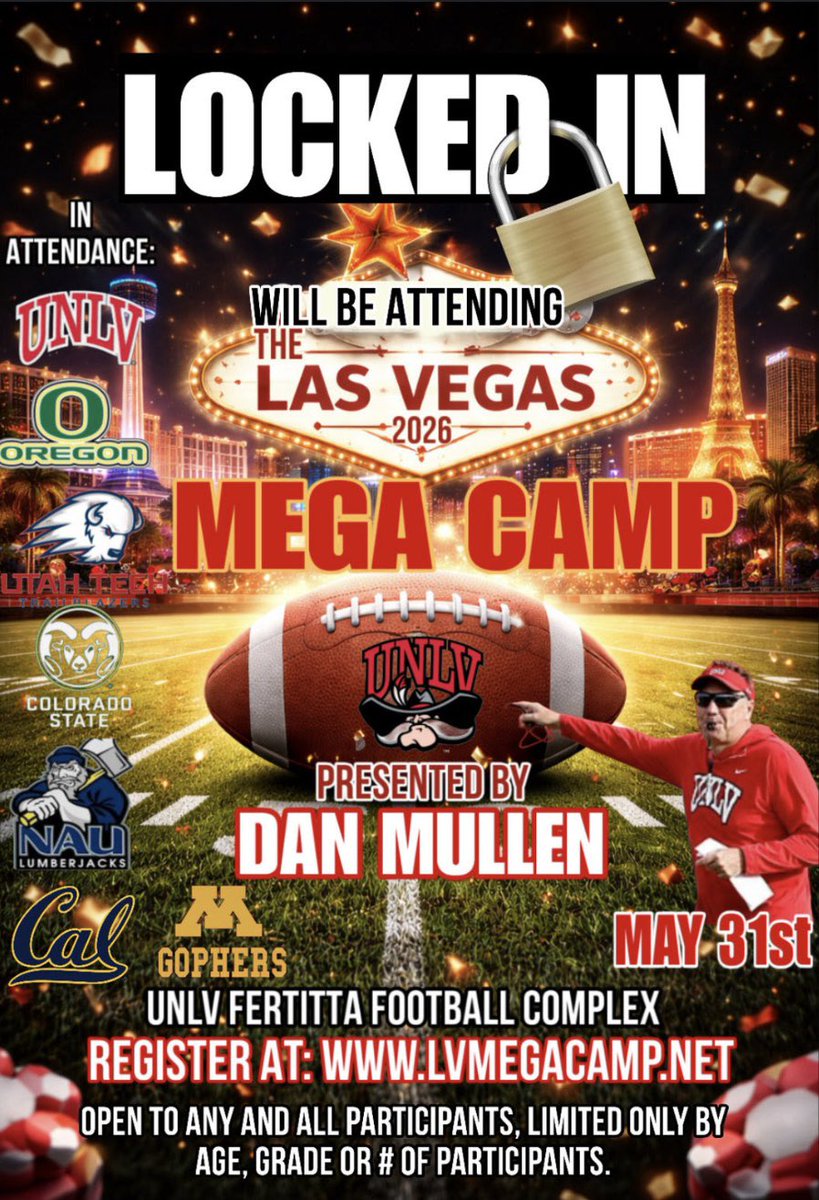 jolanJgonzalez's tweet photo. Can’t wait to compete this weekend at the UNLV mega camp!! @lvmegacamp @capofootball https://t.co/dX1zizomB6