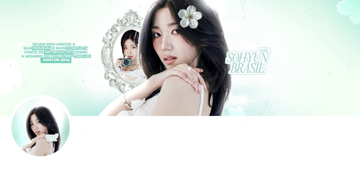 psohyunbr's tweet photo. Estamos de carinha nova para o comeback do tripleS que acontecerá daqui a 6 dias! 🥰

Design feito pela @TrinaStudio muito obrigada por esse trabalho maravilhoso 💚 https://t.co/4ZyAKOlhm4