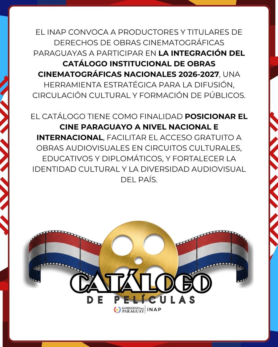 Instituto Nacional del Audiovisual Paraguayo tweet media