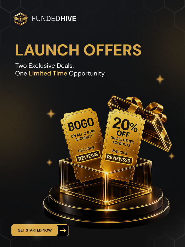 FundedHive's tweet photo. 🏆🐝 BIG HIVE UPDATE IS HERE 🚀

Today we officially launch:

⭐ Hive Review Platform
👤 Public Trading Profiles
🏅 Verified Hive Leaderboard

Built after months of attacks, fake reviews, and misinformation campaigns.

Instead of slowing down… we built stronger.

✅ Blockchain-verified reviews
✅ Verified trader performance
✅ Public trading identities
✅ Transparent rankings
✅ Tamper-proof data integrity

No anonymous manipulation.
No fake statistics.
Only verified trading activity.

To celebrate these massive launches + Eid together 🎉🌙

🎁 BOGO ON 2-STEP ACCOUNTS
Use code: REVIEWS

⚡ 20% OFF ON ALL OTHER ACCOUNTS
Use code: REVIEWS20

The Hive keeps evolving.
The mission stays the same:

Respect the Hive. Trust the Code. Trade the Truth. 🐝⚡

Start your journey with Hive today 🐝
https://t.co/uisvb78bLJ