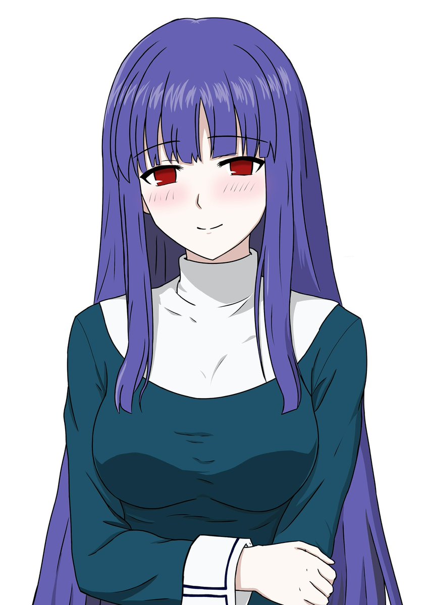 ふじのん描けた〜♪ #空の境界 #浅上藤乃