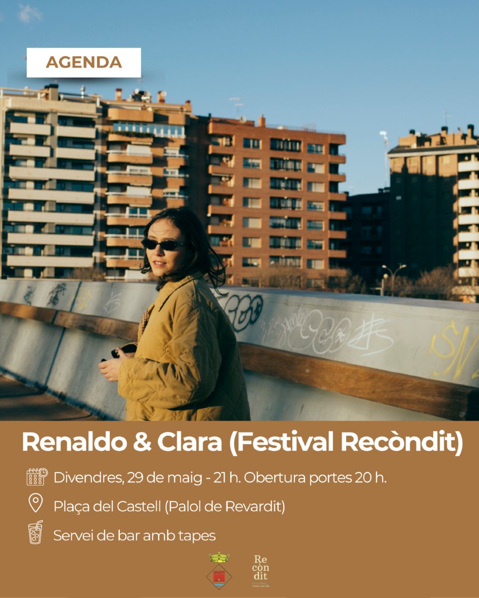 ajPalol's tweet photo. 🎶 @Renaldoiclara presentarà disc al @FestRecondit aquest divendres a Palol 

📆 Divendres, 29 de maig
⏰ 21 hores (obertura portes 20h)
📍 Plaça del Castell de Palol
🎟️ Entrades: https://t.co/MGLoQLGIYp
Empadronats municipi: entrades a 10€

🥤 Servei de bar amb tapes 🥟 https://t.co/CbycqzJECy