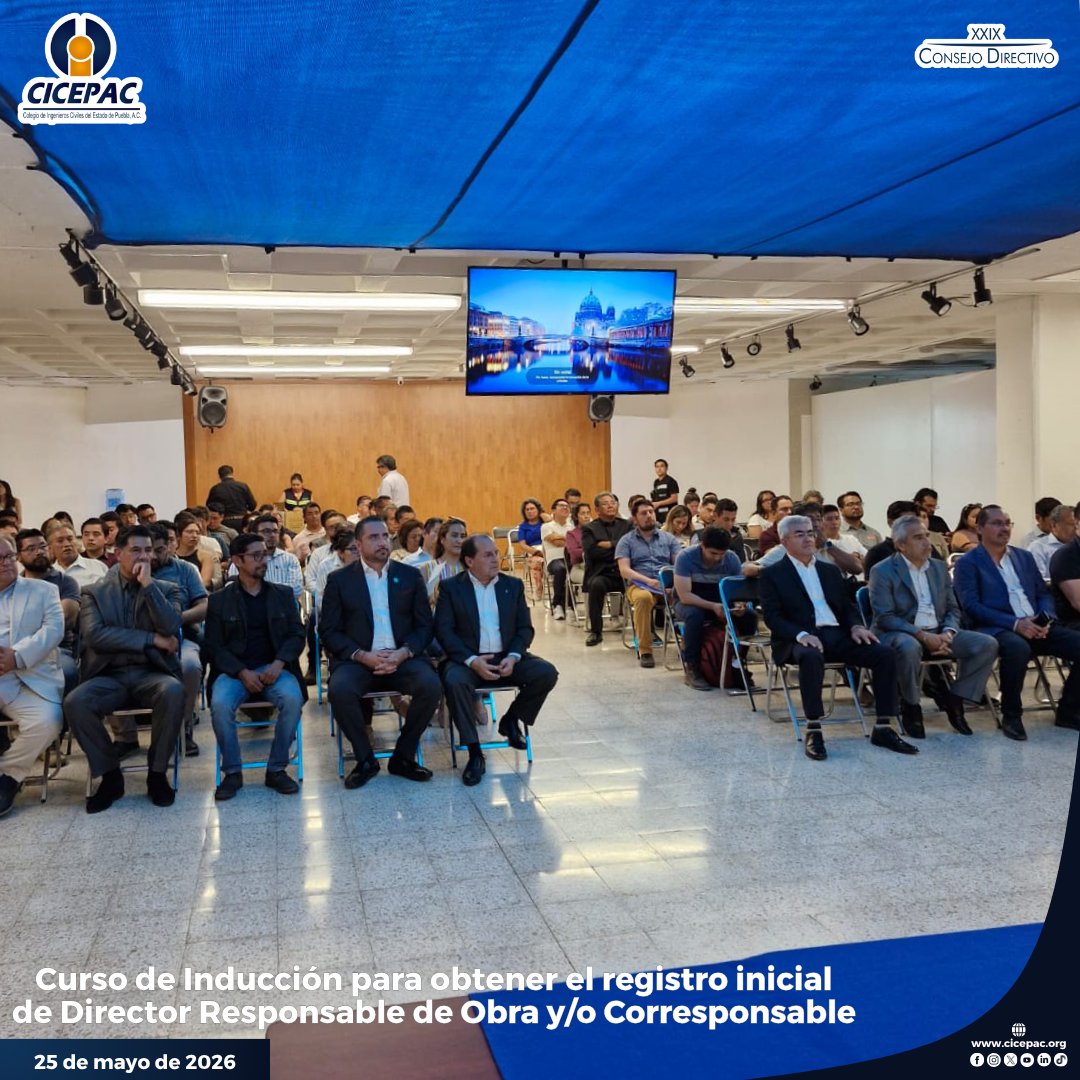cicepac's tweet photo. Ceremonia de Inauguración del "Curso de Inducción para obtener el registro inicial de Director Responsable de Obra y/o Corresponsable" 👷🏻‍♀️👷🏽

Dimos inicio a este curso de formación dirigido a profesionales de la ciudad de #Puebla.

#CICEPAC #DRO #IngenieríaCivil https://t.co/Q9DcMozv86
