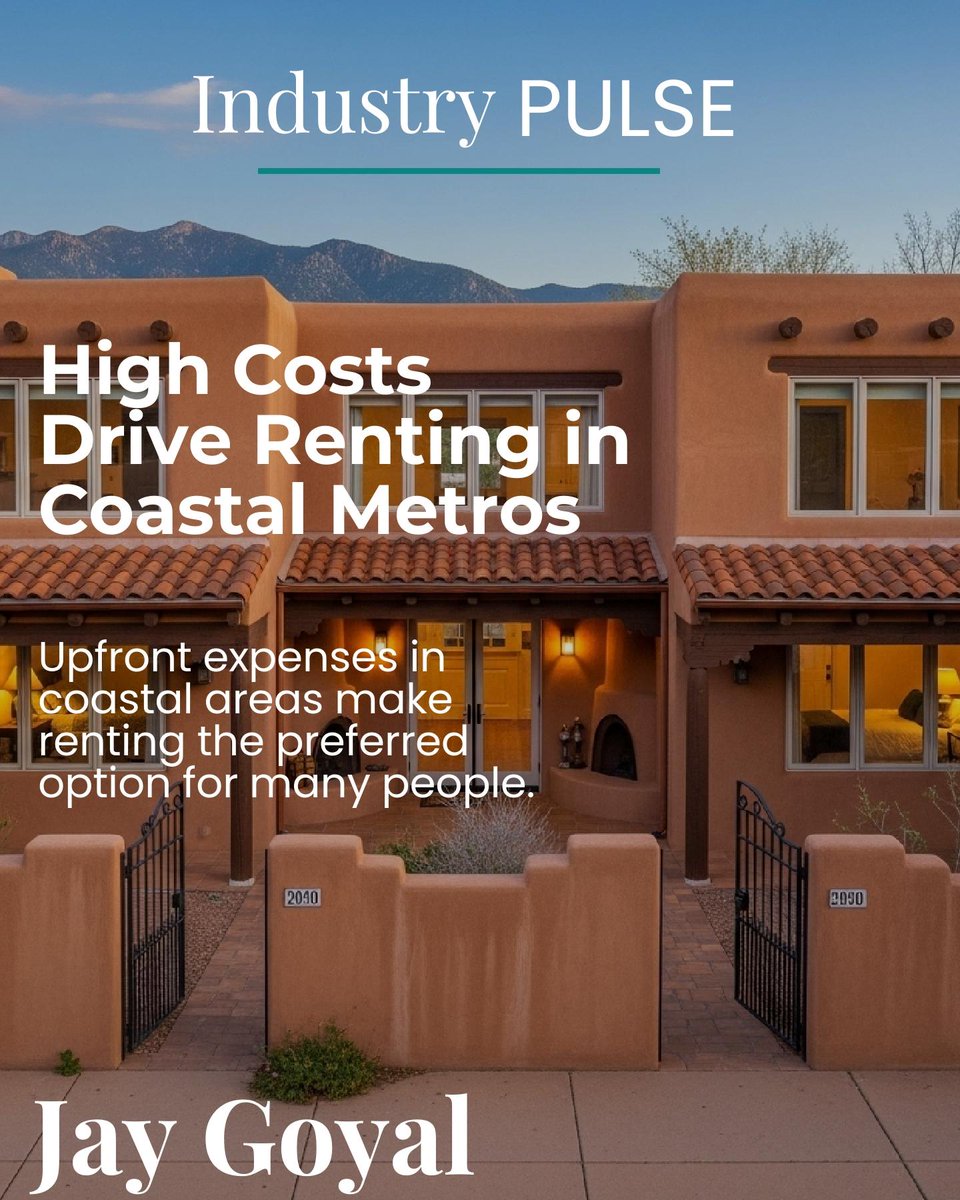 jaygoyal's tweet photo. Coastal metros lean toward renting thanks to higher upfront costs, but buying in the Midwest or South often delivers better value and stability. 🏡

Would you rather build equity or keep flexibility? https://t.co/4bYlMVSt7T