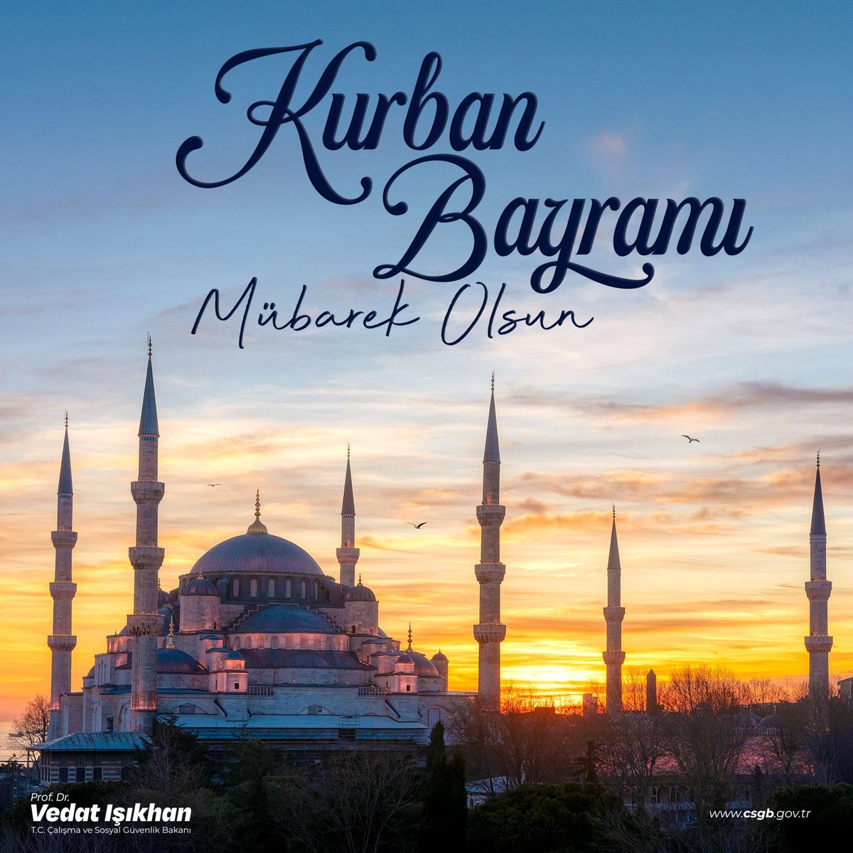 isikhanvedat's tweet photo. Mübarek Kurban Bayramı’nın milletimize, İslam âlemine sağlık ve huzur getirmesini Cenab-ı Allah’tan niyaz ediyorum.

Rabbim dualarımızı kabul, ibadetlerimizi makbul eylesin; ailelerimizle birlikte nice bayramlara kavuştursun.

Hayırlı bayramlar. https://t.co/mJ3jXcV7g6