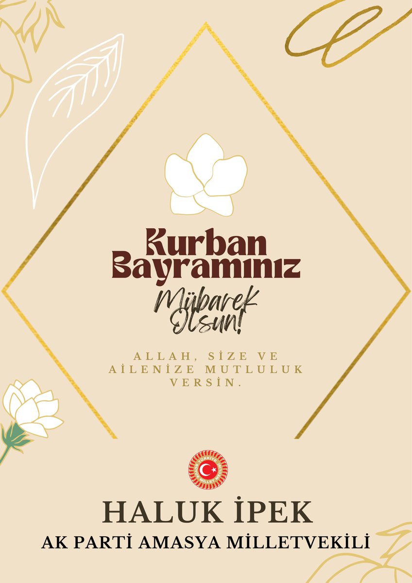 avhalukipek's tweet photo. Kurban Bayramını en içten dileklerimle kutluyor, bu güzel bayram coşkusunun kardeşliğimizi daha da güçlendirmesini, hem aziz milletimiz, hem de tüm insanlık için barışa huzura ve refaha vesile olmasını diliyor, sevgi ve saygılarımı sunuyorum. https://t.co/E6I96234Xu