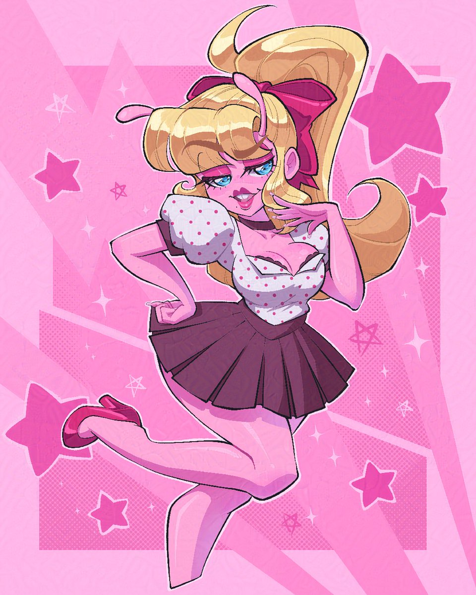 lysum_'s tweet photo. 💌💄 AUDREY 💄💌

After a little while (a few months) here it is, the prize for IG/jlin.art one of the winners in my last DTIYS, I drawed her preppy alien girl Audrey.

Go and watch more of her and Jlin's other cool characters on her profile. https://t.co/tDZOwHYf4H