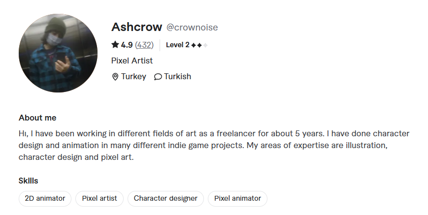 Proto_Dev's tweet photo. Anyways, if you actually need pixel art work done, the REAL homie is right here:

X: @AshCrow0001
Fiverr: https://t.co/zNibe6OKMW https://t.co/Q2QZRZ1Oli