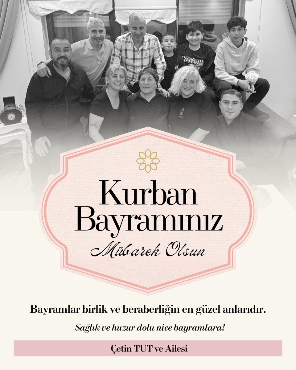 CetinTut's tweet photo. Kurban bayramınızı en içten dileklerimle kutlarım. https://t.co/3guQoIYjTC