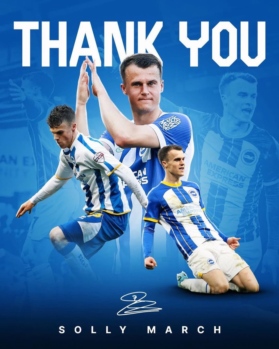 AlbionInsight's tweet photo. What a player. We’re going to miss him. All the best Solly 💙 #BHAFC https://t.co/kSuNWUHi3Y