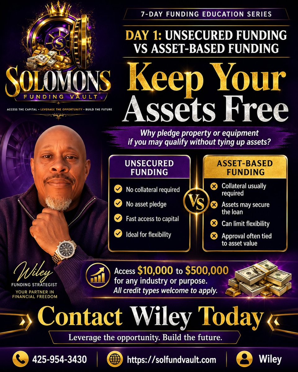 wycintegrations's tweet photo. Knowledge is power although only when it is used!

For the next 7 days we will be sharing and educating why leveraging unsecured CA$H financing is so beneficial.
#creativecash #cash #money #unsecuredfinancing #unsecuredfunding #unsecuredloans #asset #realestate #technology #7days https://t.co/axTeoquLjQ
