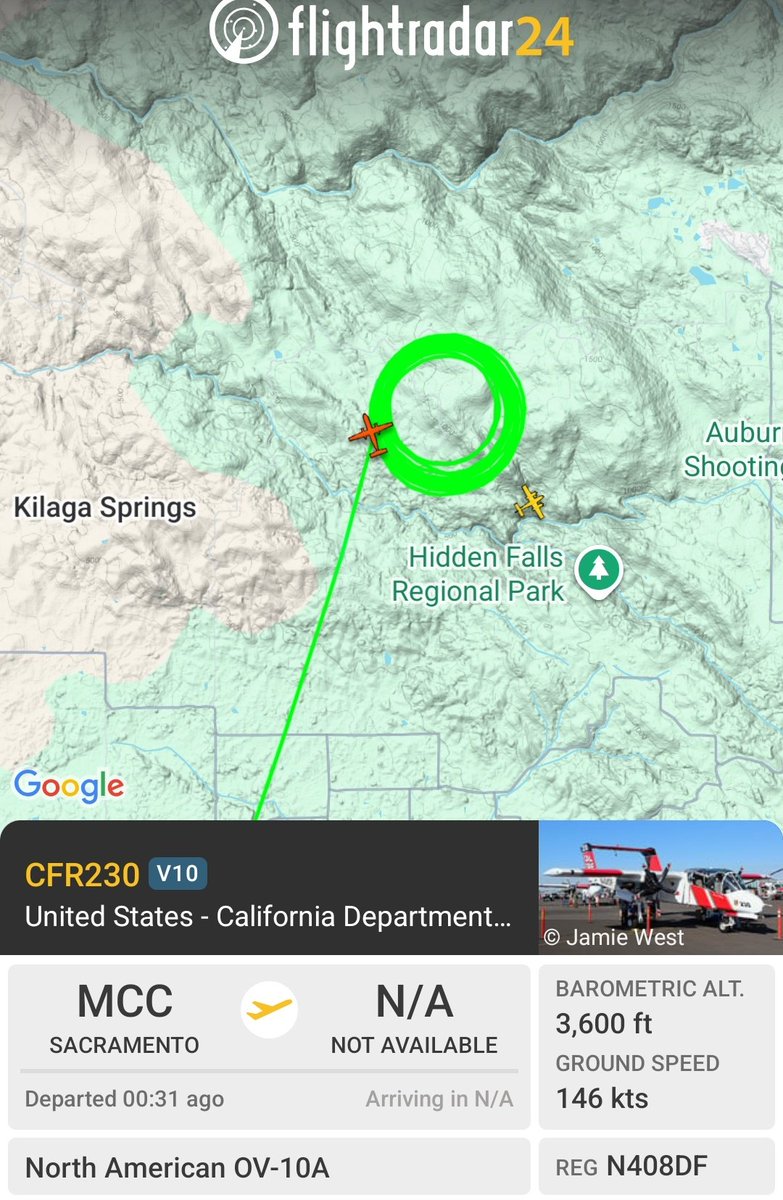 Elias_Funez's tweet photo. Grass Valley Air Tanker 88 (still stationed at McClellan for winter maintenance) over the #SuperiorFire and Superior Town Road in a counter clockwise orbit below air attack 230. #theunionnow #fireseason2026 https://t.co/GVtJt4qurj