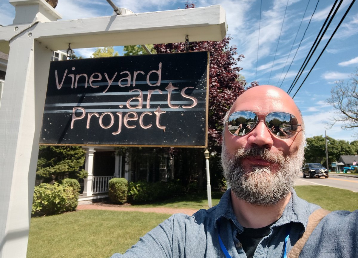 CCitroPoet's tweet photo. Day 3 of the Martha's Vineyard Institute of Creative Writing...talking over manuscripts with writers at the Vineyard Arts Project and hearing the evening readings by the wonderful Hannah Bae and the wonderful Jackson Brown! #mvicw https://t.co/AMs0ZZvfre