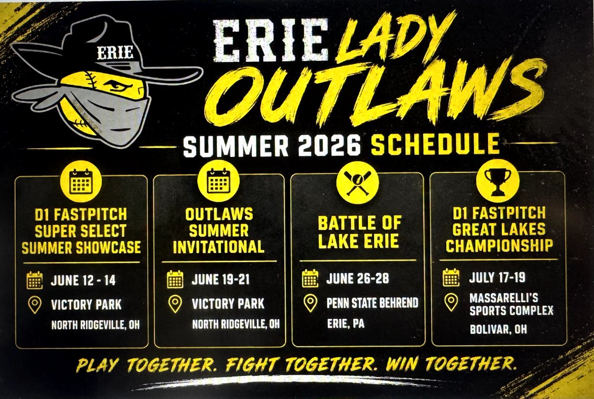 hayfarrell2027's tweet photo. The Lady Outlaws schedule is official!!!! https://t.co/jGIr6xrYG4