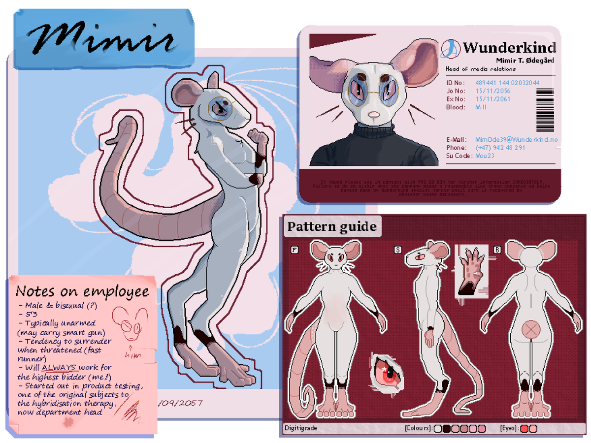 DitherRat's tweet photo. finished ref sheet for my wife #art #myart #furryart #pixelart https://t.co/NYcvKNApe8