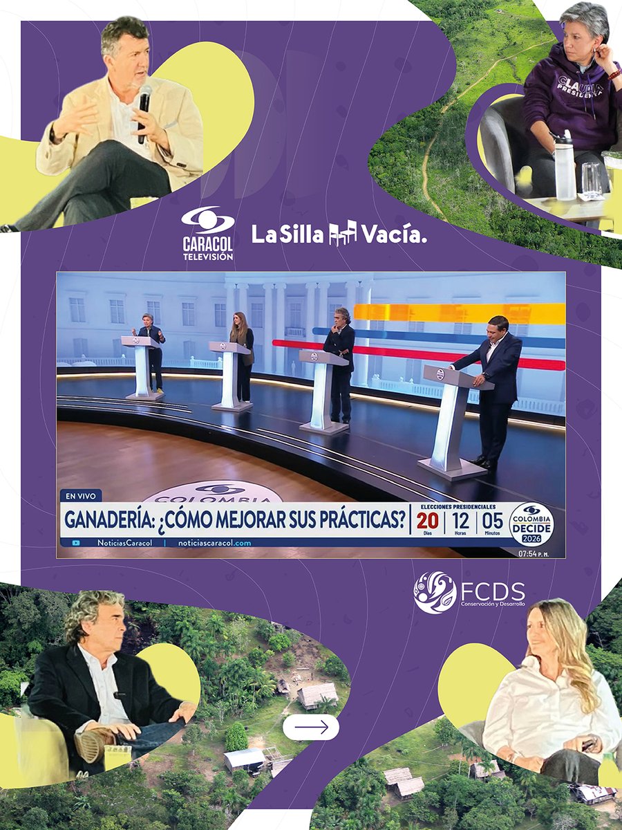 FcdsOrg's tweet photo. 🌳🗳️ Faltan 6 días para las elecciones presidenciales, ¿#YLaAmazoníaQué? 🌎

🤝 FCDS, en alianza con @lasillavacia  y @CaracolTV, promovió debates con los candidatos presidenciales para poner a la Amazonía en el centro de los programas de gobierno. 

Si quieren ver los debates completos acá están disponibles:

▶️Debate ambiental Caracol Televisión: https://t.co/xW25F7UpCV
▶️ Micrófono abierto con Sergio Fajardo: https://t.co/mTLIDSMA1x
▶️Micrófono abierto con Paloma Valencia: https://t.co/DNqIQG6Uob
▶️ Micrófono abierto con Claudia López: https://t.co/dm1QLpdXwF