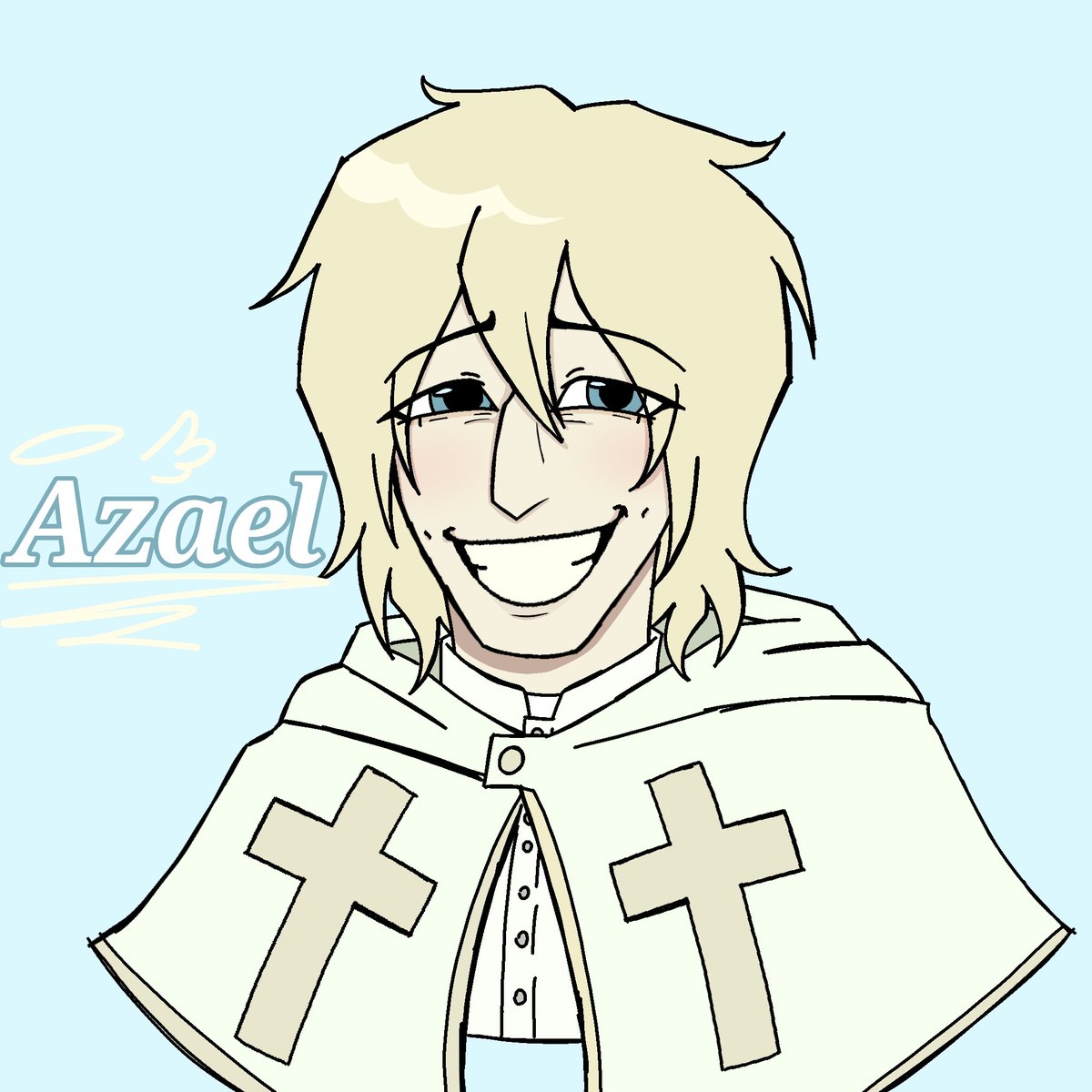 Anyi___234's tweet photo. I forgot to mention that "The Fallen Shepherd" is actually named "Azael," and this is what he looked like when he was still human. And here he is, around 20 years old. 

#The_fallen_shepherd #Azael https://t.co/3LNOBXc4oN