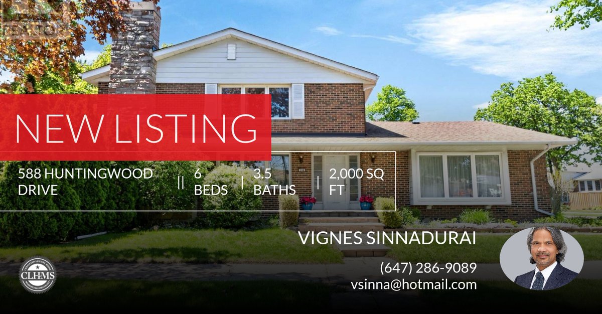 sellwithvignes's tweet photo. 📍 New Listing 📍 Take a look at this fantastic new property that just hit the market located at 588 Huntingwood Drive in Toronto (l'amoreaux). Reach out here or at (647) 286-9089 for more information

Vignes Sinnadurai https://t.co/IPNFccNnpF https://t.co/6VrPWCvTs1