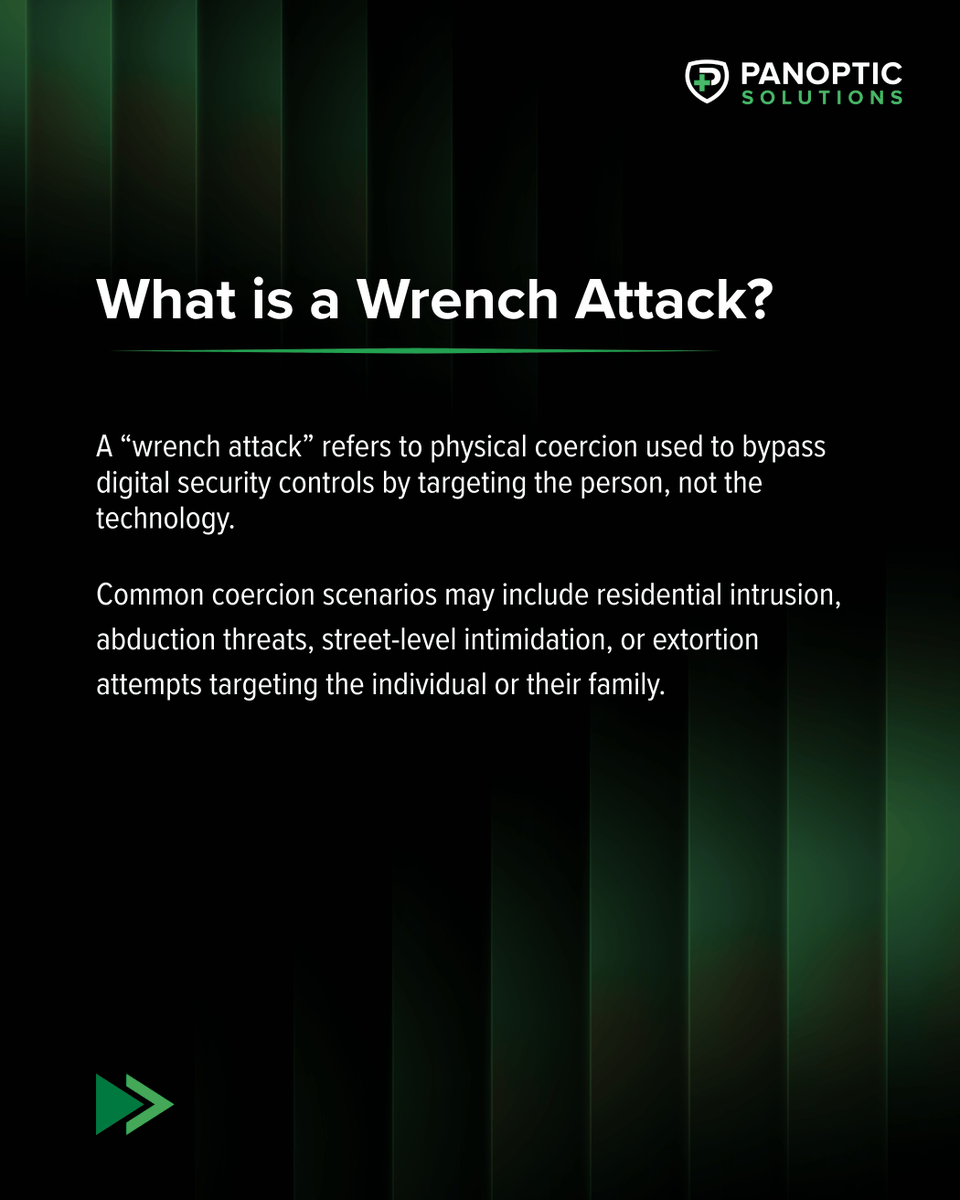 Panoptic01's tweet photo. A growing concern in the crypto sector is physical coercion.

This refers to attempts to bypass digital security by targeting the person behind the asset, rather than the technology protecting it.

The solution is not fear.

It is preparation. https://t.co/tkk5YtkGp5