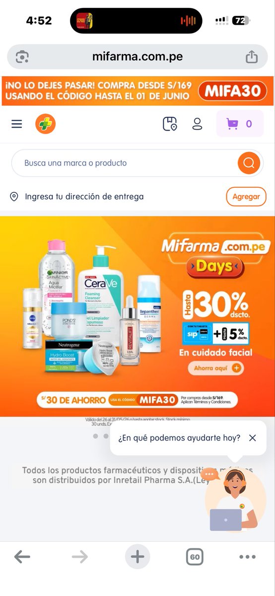 GabySasay's tweet photo. Entré a mifarma mientras esperaba mi carro y terminé llevándome un protector solar en oferta. Ya lo usé y la calidad está bastante buena. https://t.co/7Of3kowdyn