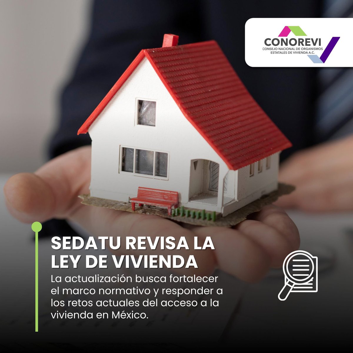 ConoreviAC's tweet photo. ℹ️ | NUEVO IMPULSO A LA POLÍTICA HABITACIONAL.

La @SEDATU_mx trabaja en ajustes legales para fortalecer a las instituciones y organismos nacionales de vivienda 🏠

🔗 Checa la nota completa aquí:
https://t.co/aJW6tfFbym

#ViviendaAdecuada https://t.co/jIi9sK9wlL
