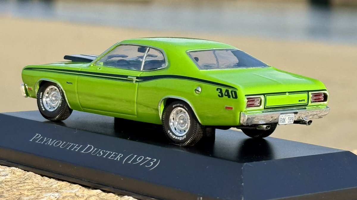 Here comes a 1973 Plymouth Duster in 1/43, which I found at