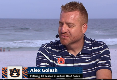 finebaum's tweet photo. "I thought we were gonna solve all the problems on the first day here...I'm the last guest on your show today, and we haven't solved a thing!

-Alex Golesh on SEC Spring Meetings in Destin https://t.co/YwEIJ5vvJC