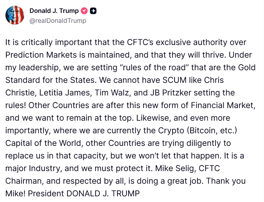 Commentary Donald J. Trump Posts From Truth Social tweet media