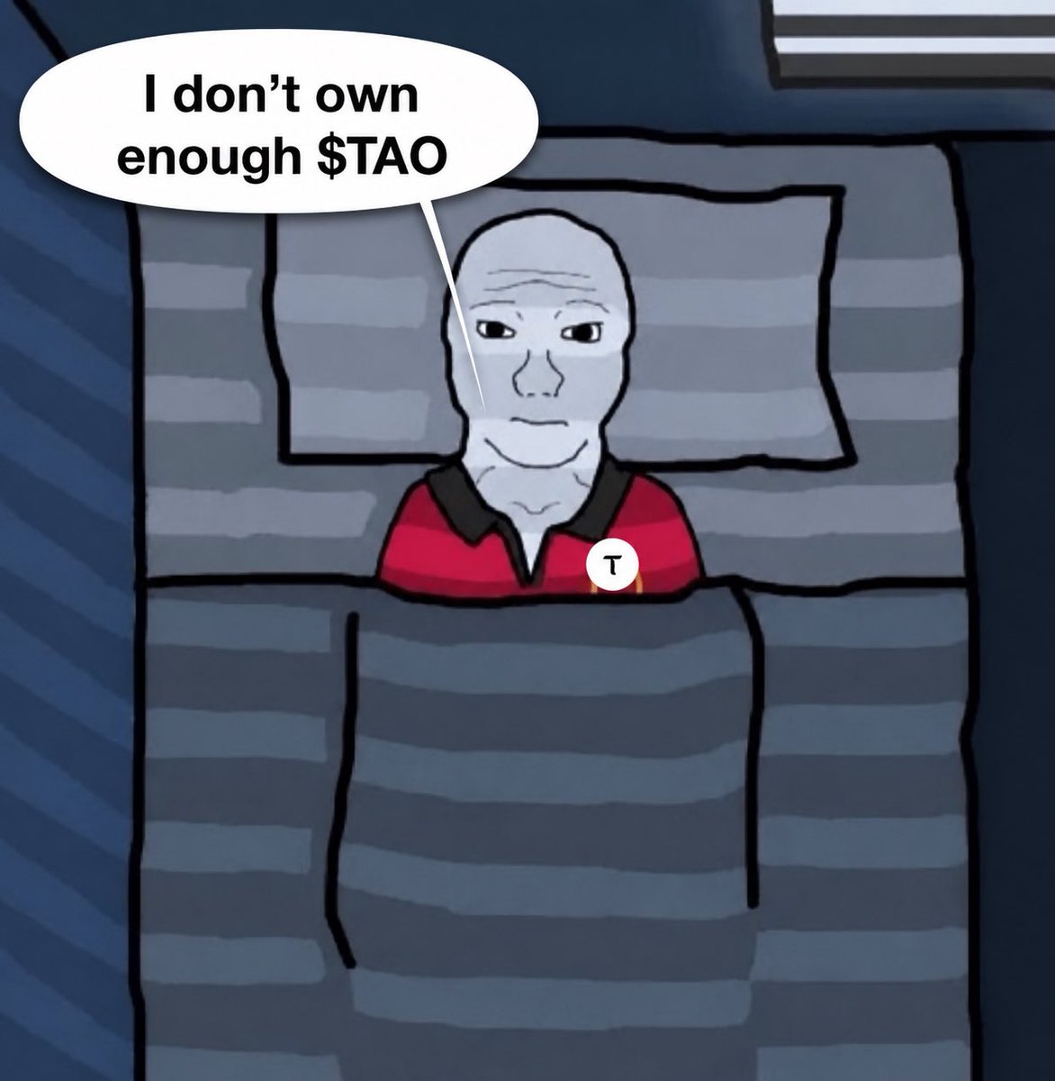 Dat_Dude_Derek_'s tweet photo. The worst financial feeling isn’t losing money.

It’s realizing you understood @bittensor early…and STILL didn’t buy enough $TAO. https://t.co/NvsPutNfcN
