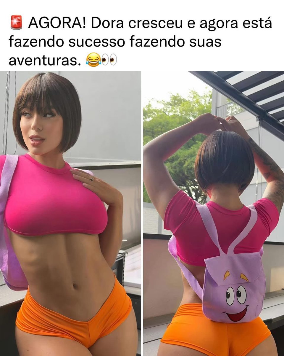 retruqueibr's tweet photo. Essa é a dora aventureira da nova geração? 😂😂😂 https://t.co/5OnOB3zgTR