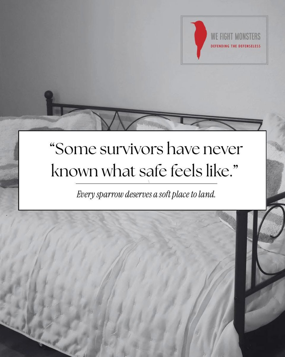 WFM_Org's tweet photo. Every sparrow deserves a soft place to land.

For so many people escaping trafficking, abuse, or domestic violence, true safety is something they’ve rarely been allowed to feel. But a safe home changes everything. It is the bridge between just getting through the day and finally beginning to heal.

That’s why we created Sparrow House.
It’s more than just a roof and four walls. It’s a place where someone can finally take a deep breath and sleep through the night without fear. It's a place to rebuild your life on your own terms.

The need for these spaces is growing every day. We are working to open more safe homes because no one should have to wonder if they will survive the night, or if anyone is looking out for them.
If you are looking for a way out of an unsafe situation, please reach out to us. You do not have to carry this alone.

If you’d like to help us build more spaces of refuge right here in Memphis, you can support our mission through the link directly below.

https://t.co/OnHxlLzhUw

Can’t donate but still want to support the mission? Share this post! 

Every life is worth fighting for.

#WeFightMonsters #SparrowHouse #Memphis #DomesticViolenceAwareness #EndHumanTrafficking #SafeHome #HealingJourney #CommunityHope
