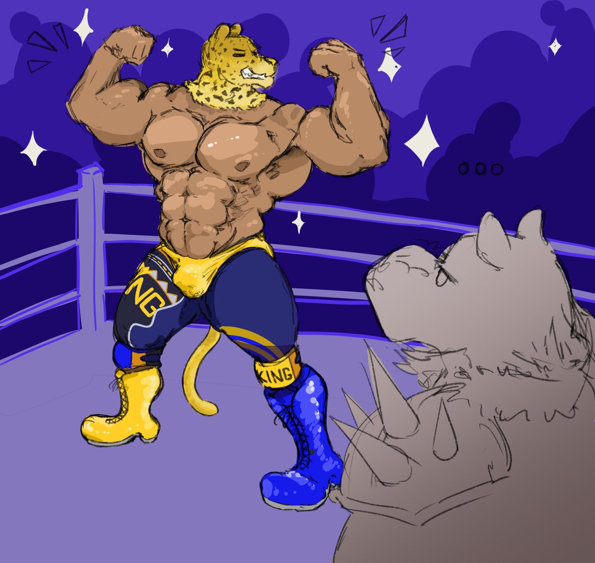 Levin_045's tweet photo. Happy bday King II :) (Slightly updated wip)
#KingTekkenFanart #furryartist https://t.co/gdmaawGoOe