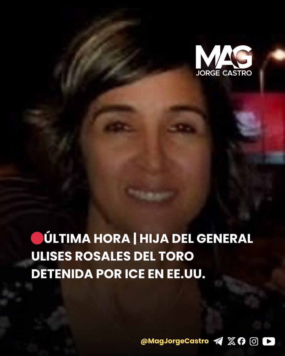 MagJorgeCastro's tweet photo. ⚠️⚠️#Urgente. Confirmado: Detenida por ICE en EE.UU. la hija del General cubano Ulises Rosales del Toro.

Alina Rosales Aguirreurreta se encuentra registrada en la base de datos oficial de ICE.

Telemundo informó inicialmente la coincidencia de los nombres y el periodista Daniel Benítez confirmó que se trata de la misma persona.

El registro es público… otro golpe al régimen.