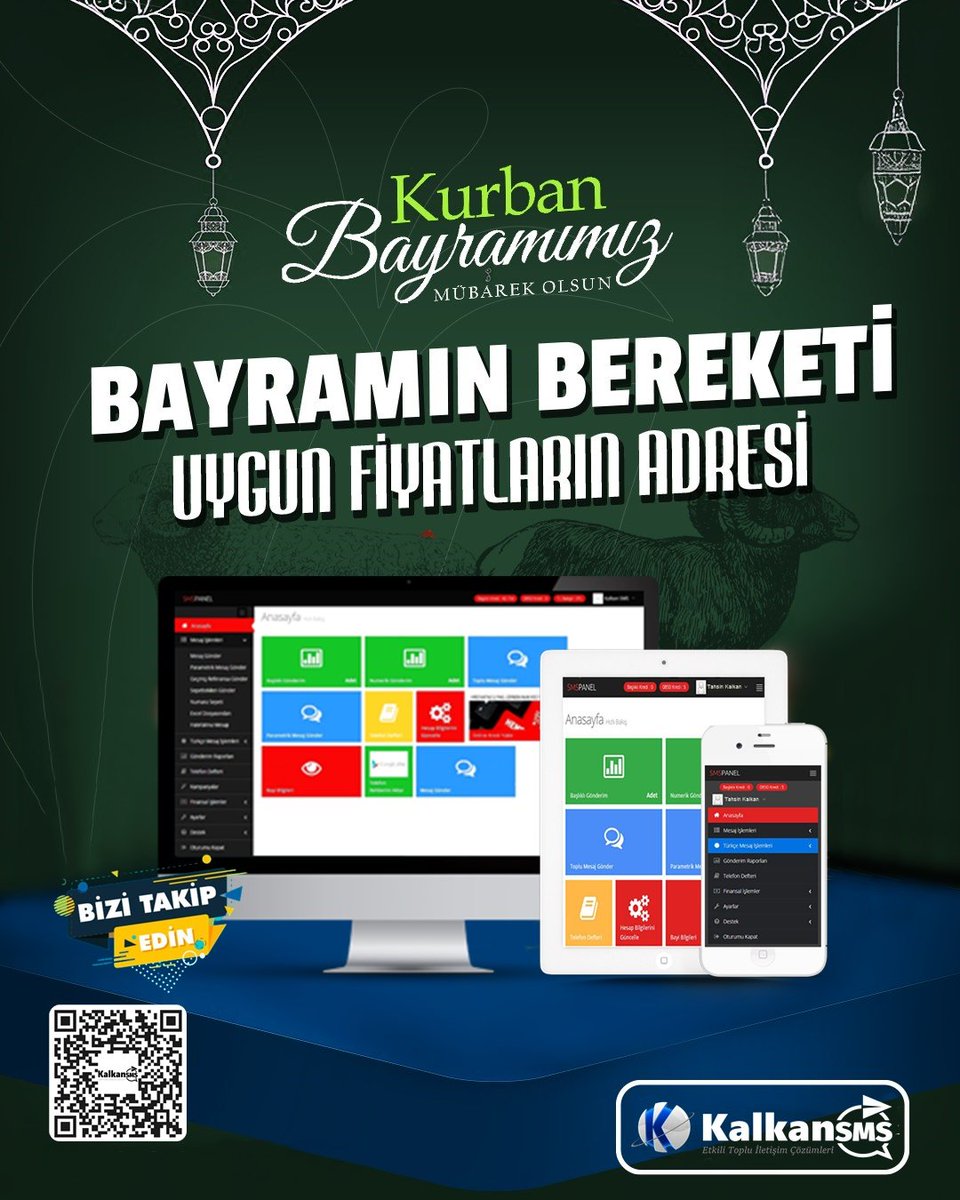 KalkanSMS's tweet photo. Kurban Bayramının sizlere ve sevdiklerinize sağlık, huzur ve mutluluk getirmesi dileğiyle
Kurban Bayramınız Mübarek Olsun.
Bayramın Bereketi Uygun Fiyatların Adresi!

https://t.co/pFUs2b2c8D
Hemen Ücretsiz Üye ol

#KalkanSMS
#KalkanSMSÇözümleri
#TekTıklaSMS
#TopluSMS
#TopluMesaj https://t.co/xdTv8JDnXK