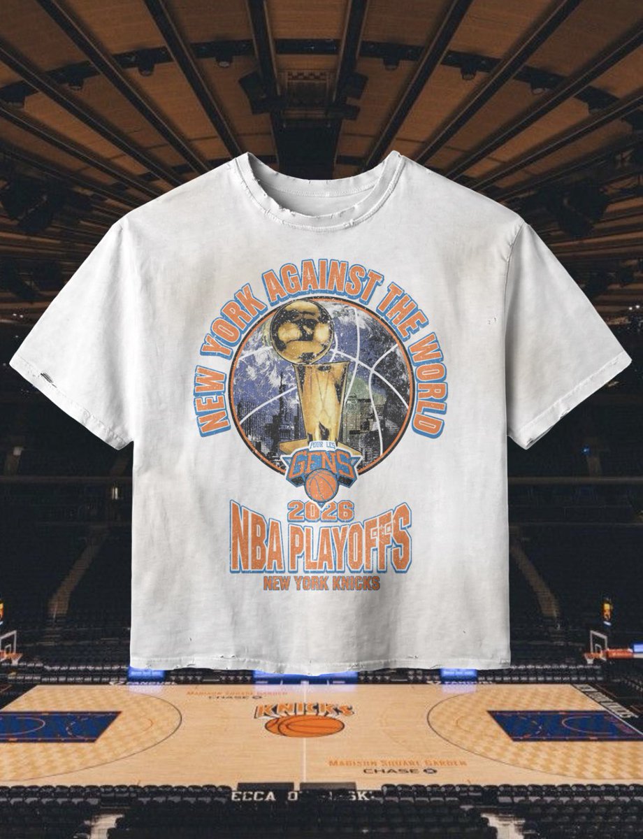 NotYoungDA's tweet photo. ONE MORE TIME FOR THE CITY. RESTOCK OPEN FOR THE NEXT 24 HOURS. 🗽

SITE CLOSES TOMORROW AT 7 SHARP &amp; PRODUCTION WILL START IMMEDIATELY. LETS GO NEW YORK #alwaysknicks 

https://t.co/O6fq3SRU3X https://t.co/yoLBoYguMf