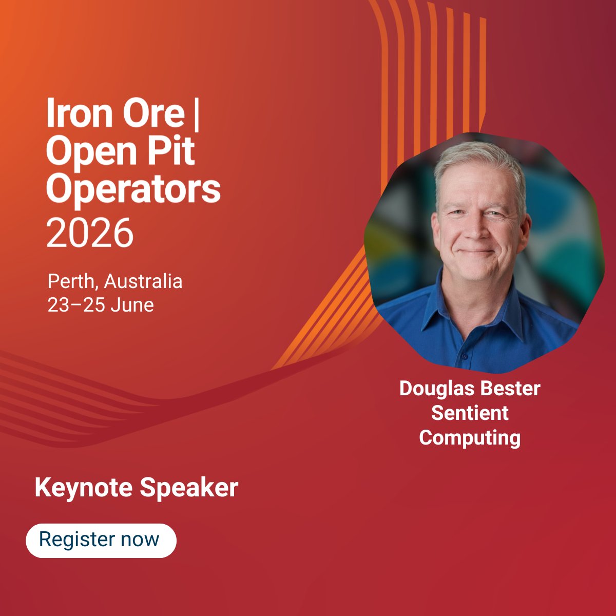 TheAusIMM's tweet photo. We’re delighted to announce Douglas Bester, Founder Sentient Computing, as a keynote speaker at #IOOP2026! Douglas will explore how mining organisations can build digital resilience in an age of disruptive technologies: https://t.co/tGF5iZ3xgQ #IOOP2026 https://t.co/aZBJjlZdLD
