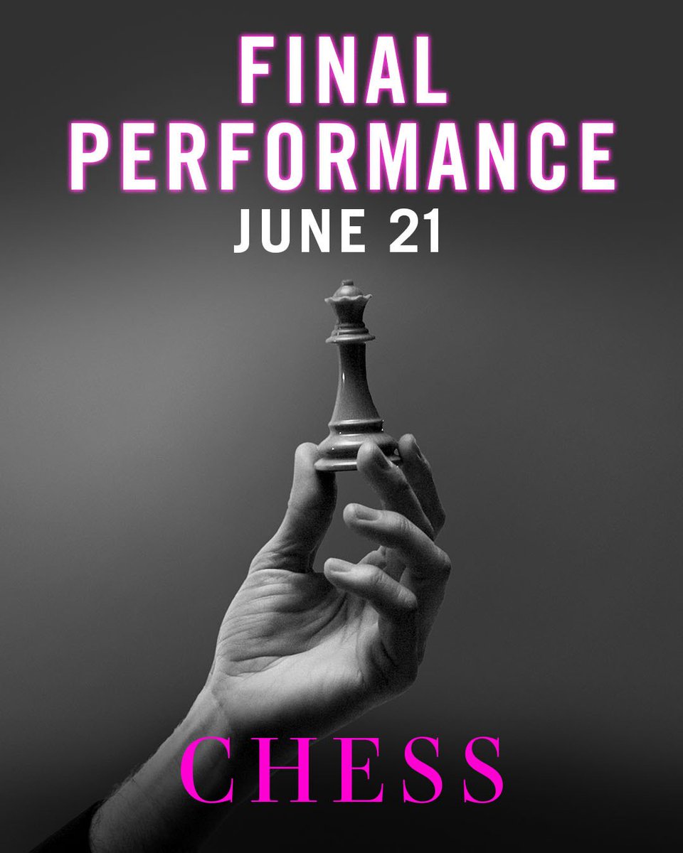 chessbway's tweet photo. Nothing is so good, it lasts eternally. 

CHESS will play its final Broadway performance on June 21. https://t.co/IHbHS9qJcS