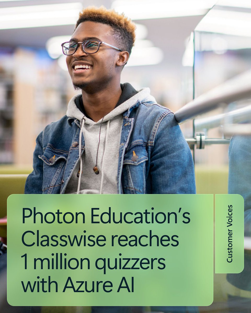 MicrosoftUAE's tweet photo. اكتشف كيف أعادت Photon Education تعريف تجربة التعلّم.

من فصول أكثر تفاعلاً إلى محتوى مُصمّم لكل طالب، نجحت في الوصول إلى أكثر من 3000 فصل و200 ألف طالب و10,500 معلم نشط بفضل Azure AI والخدمات عبر API.

🔗 https://t.co/W2mqLIjVEU https://t.co/rHgggJYiJ6