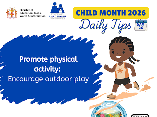 JISNews's tweet photo. Support your child's holistic development through outside recreation and efforts to show gratitude.
#childmonth
#childmonthja
#everyfuturematters
#mentalhealth
#labourday2026 https://t.co/INBQ9CEdiC