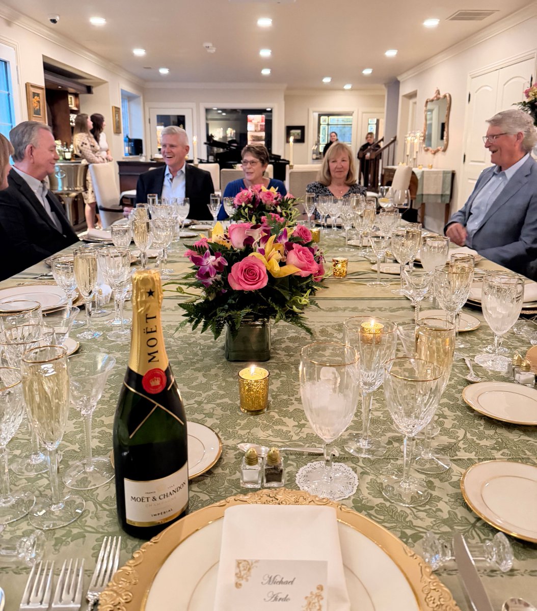 theaedfdn's tweet photo. Supporters of @theaedfdn gathered for the “Dinner with the Counselor” experience secured through the winning bid by Jerry &amp; Terry Donlon during the 2026 AED Foundation Gala &amp; Live Auction. Hosted by Michael &amp; Lori Airdo, the evening celebrated friendship &amp; workforce development. https://t.co/IaeQNnGGbw