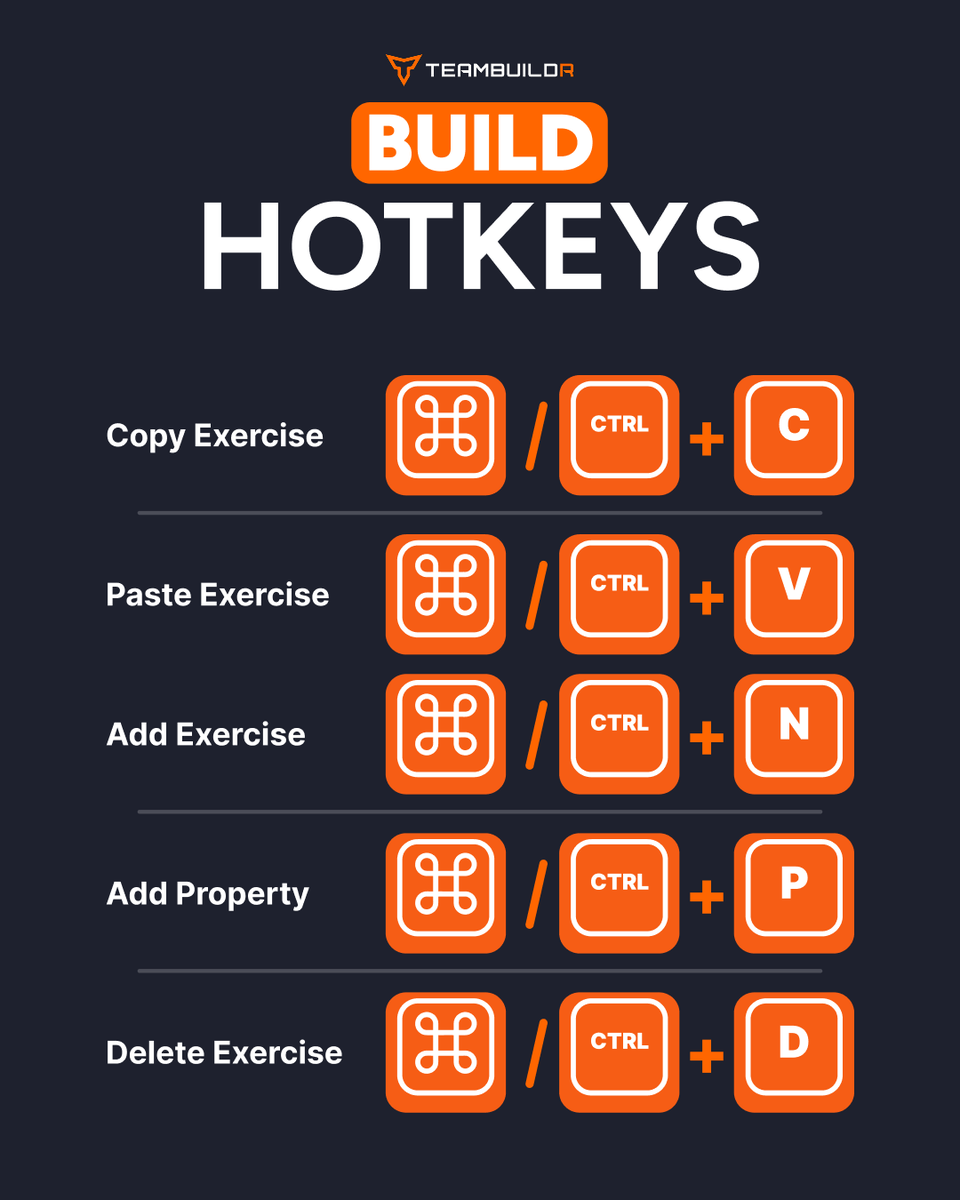 teambuildr's tweet photo. Your keyboard just became your best coaching tool.

Build Hotkeys are live.

You think fast. Now you can build just as fast.

Try it for free: https://t.co/hsY7wT71Rd https://t.co/KoGvqbPuxN