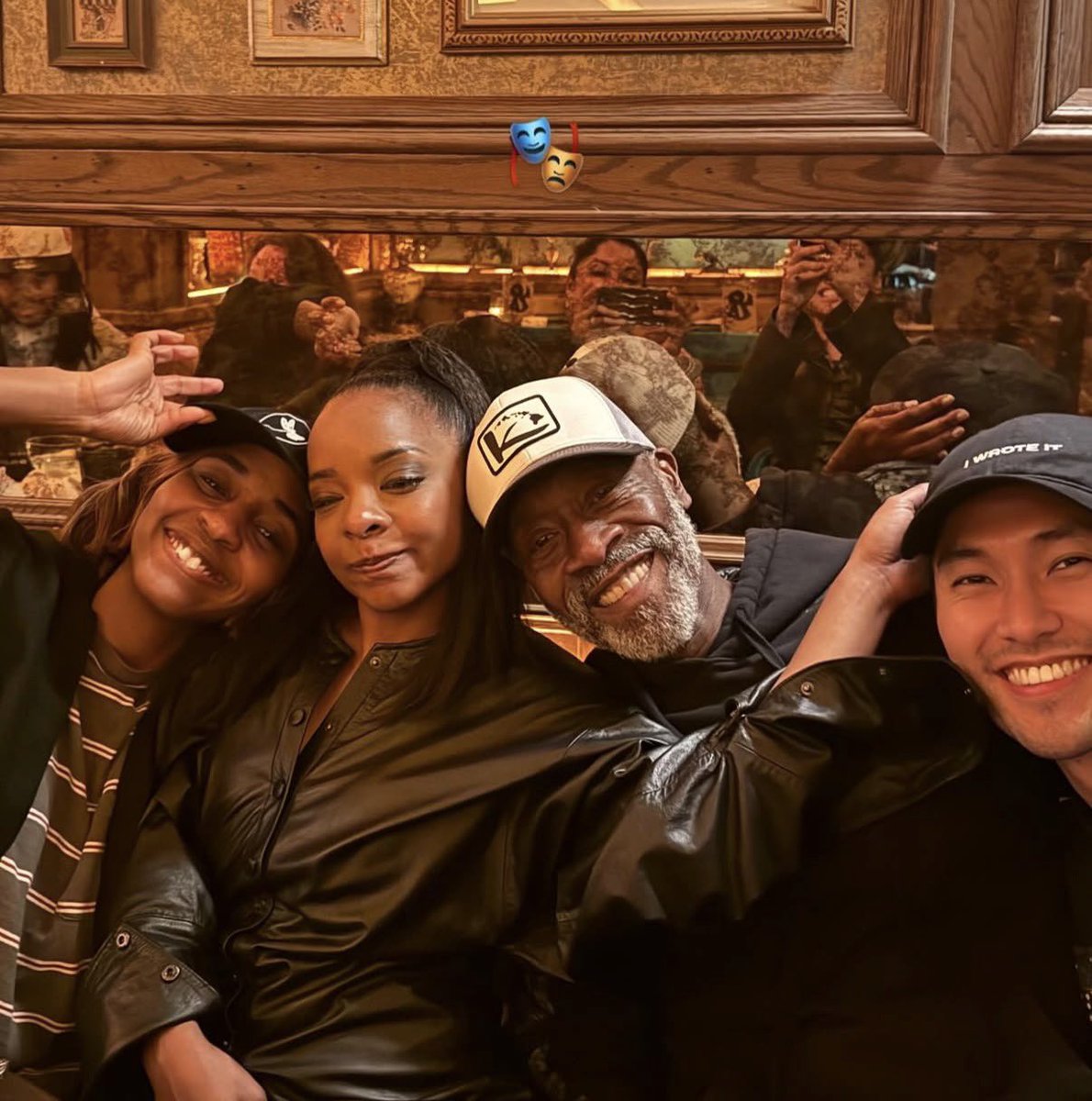 FilmUpdates's tweet photo. Ayo Edebiri, Kara Young, Don Cheadle and Jin Ha photographed by Tessa Thompson https://t.co/1VjJZaql3o