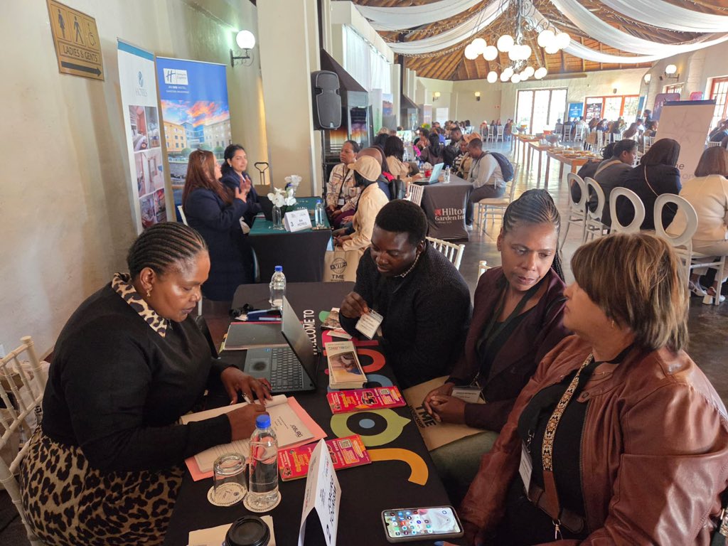 visitjoburg's tweet photo. A successful showcase at Africa’s Travel Indaba 2026 JTC destination marketing team engaging with local travel trade at Travel Marketing Experts SA at Glenburn Lodge - Muldersdrift #welcome2joburg #visitworkplay #ATI2026 https://t.co/NCeekHJOuY