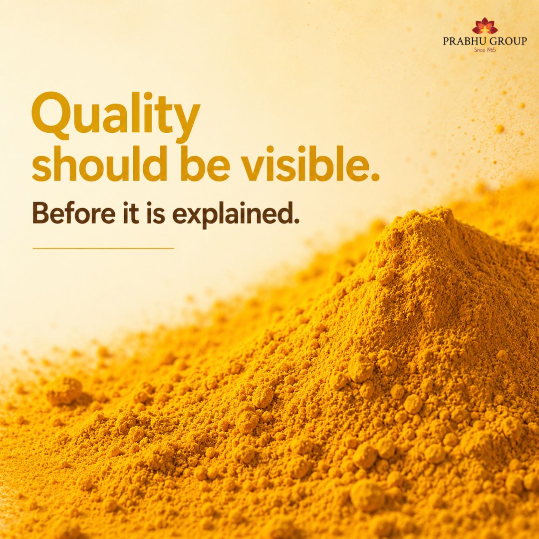 prabhugroupind's tweet photo. Two colors. One standard.
 Because real quality is not just seen once — it stays consistent every time.

[ turmeric quality, chilli powder, spice consistency, premium sourcing, b2b spices, trade quality, prabhu group ]

#PrabhuGroup #Turmeric #ChilliPowder https://t.co/YQBuHtq3os