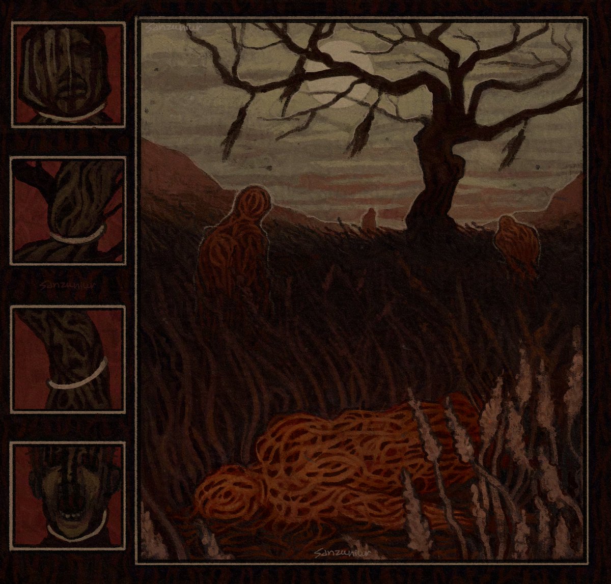 _headofthedead's tweet photo. My art in red https://t.co/XxG9VL7Sya