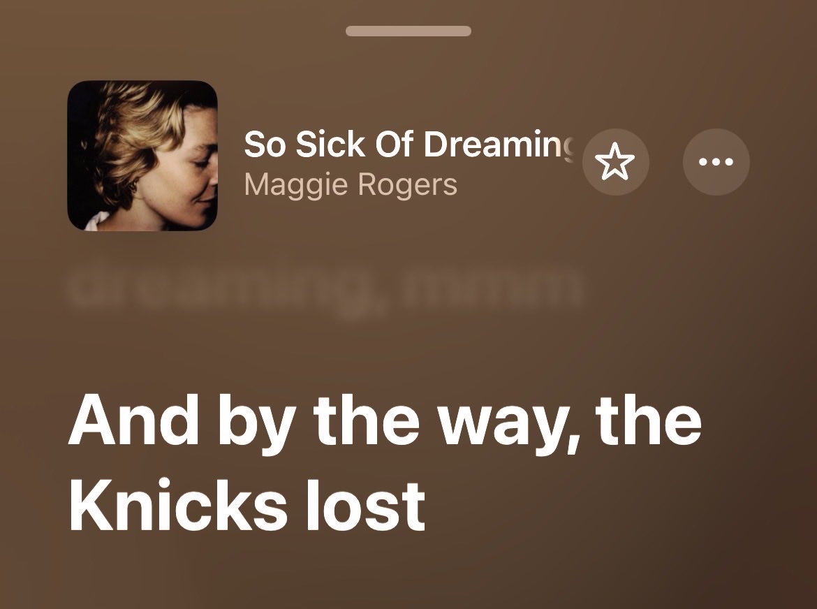 samueloweeks's tweet photo. @maggierogers might need an updated @nyknicks line https://t.co/KlvU75avAj