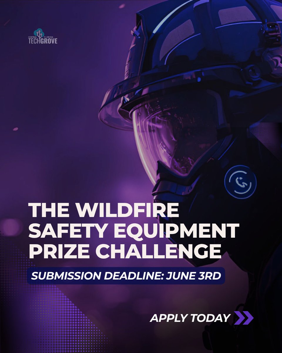 cftechgrove's tweet photo. The clock is ticking.

The Wildland Safety Equipment Prize Challenge submission deadline is June 3rd at 11:59 PM.

If you’re developing innovative technology or equipment that can improve wildland firefighter safety, protection, or operational effectiveness, now is the time to https://t.co/UWNAVF2nXK