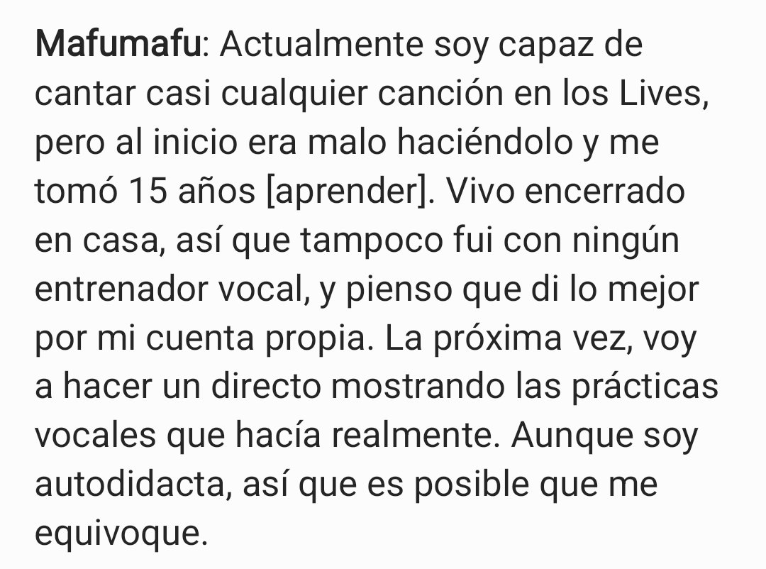 utaiteesp's tweet photo. Mafumafu's idea for an upcoming livestream and his vocal development!
[ENG/ESP Translation] https://t.co/xud2XaKTy7