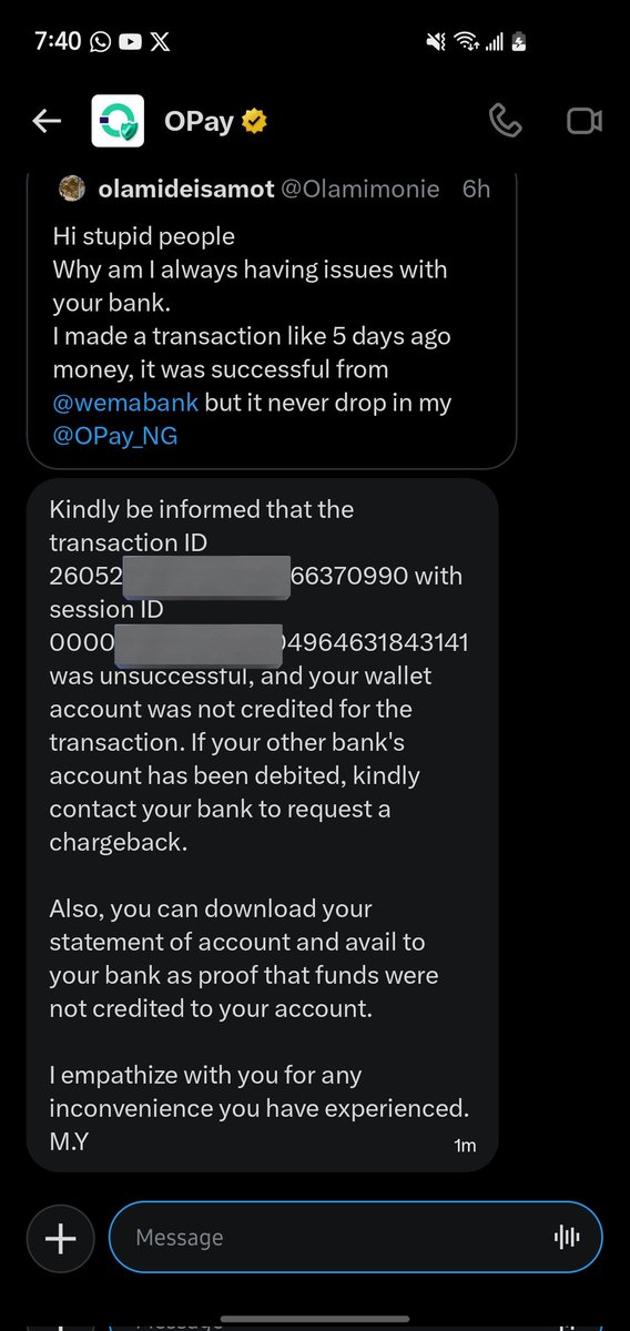Olamimonie's tweet photo. @OPay_NG See as @wemabank and @OPay_NG dey use me play hide and seek😂 https://t.co/FiBMJXCqM0